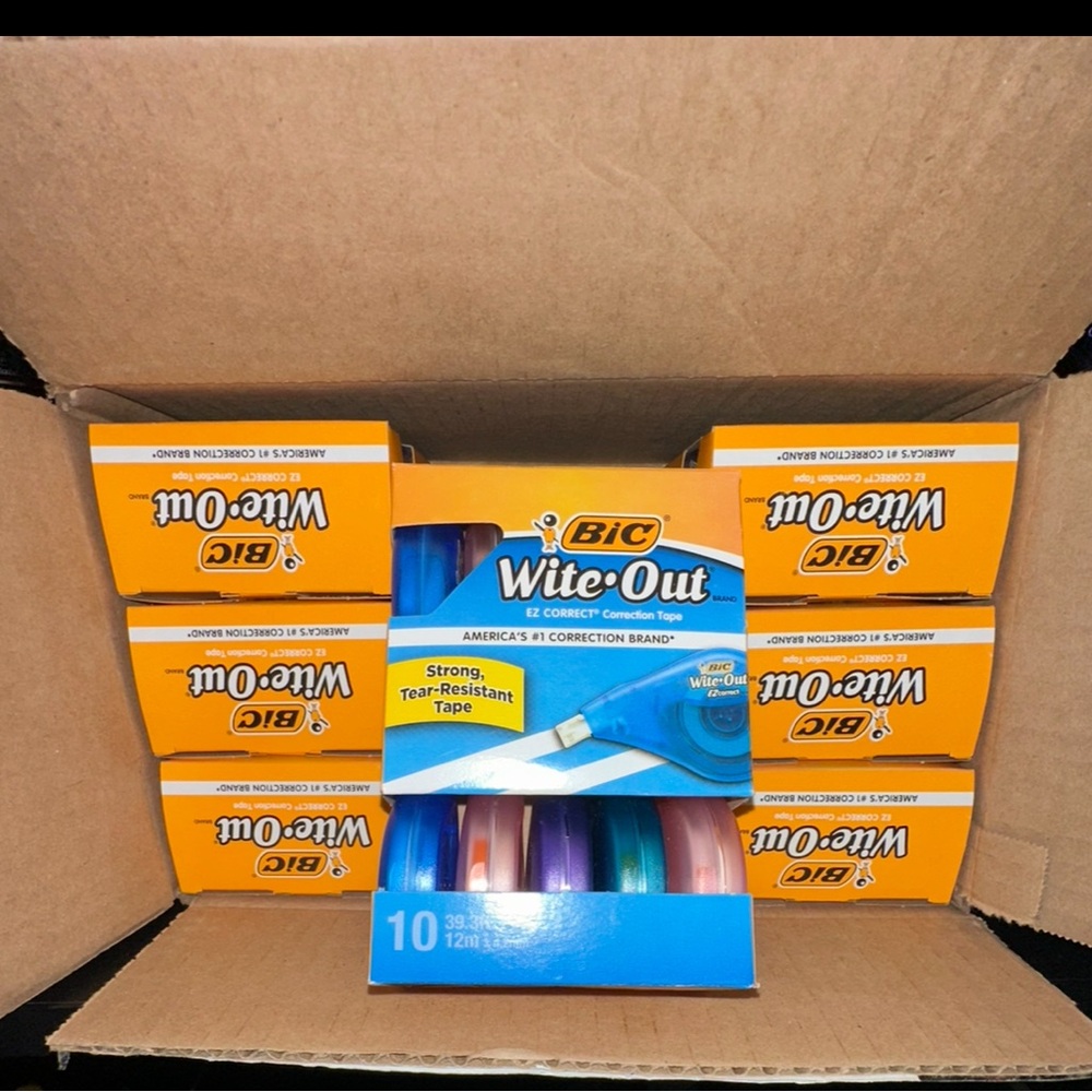 9 Pack BIC Correction Tape and Wite-Out Set